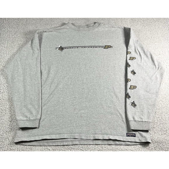 Purdue Boilermakers Shirt Mens L Long Sleeve JanSport USA Vintage NCAA 90s - Picture 1 of 13